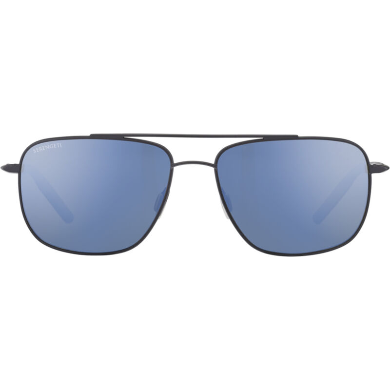 TELLARO, Matte Black with Blue Inside Temple Tips-Mineral Polarized 555nm Blue Cat 2 to 3, hi-res image number null
